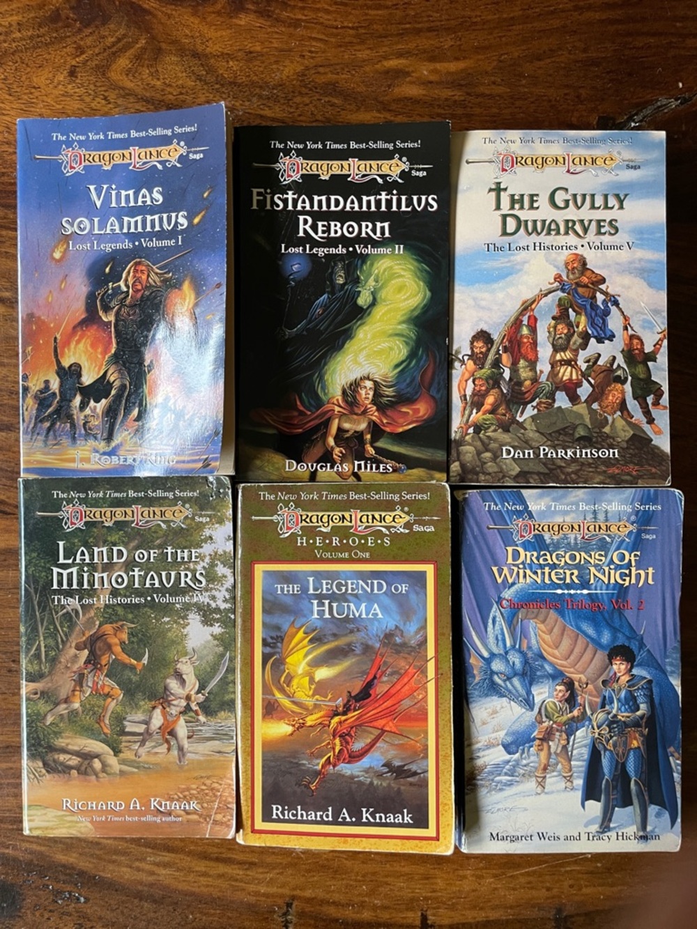 6 Dragonlance Paperback Books TSR Vintage Dragon Lance Saga